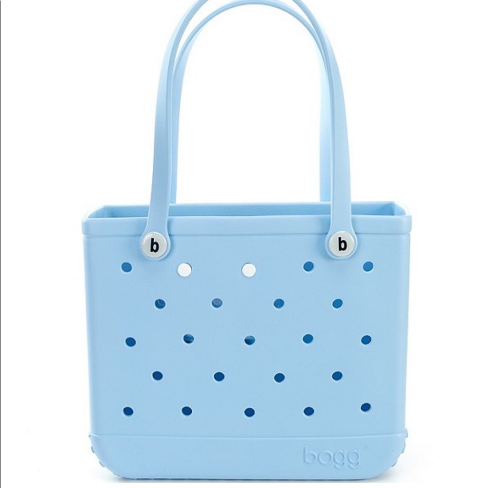 Small baby Carolina blue bogg tote bag